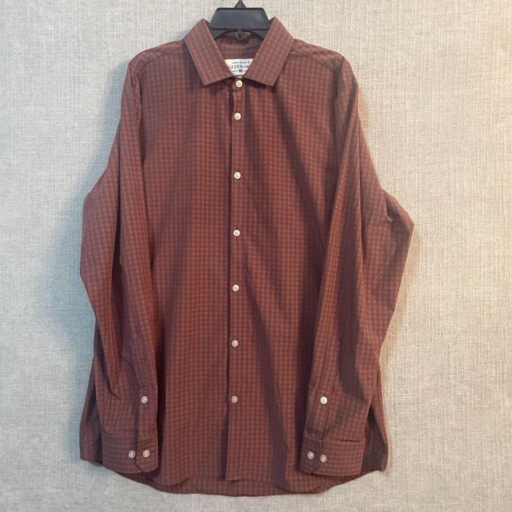 Mizzen Main Shirt Mens XXL Red Gingham Leeward Trim Fit